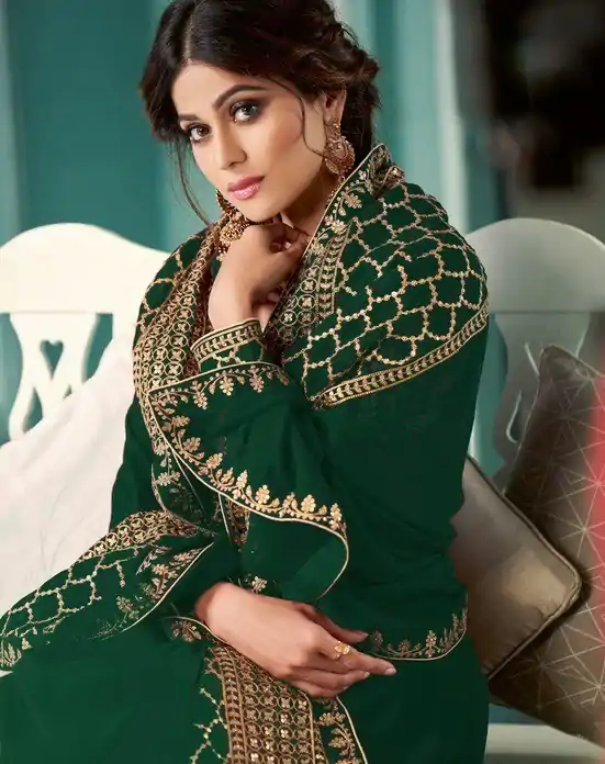 FC ASHIRWAD 8338 Green Color Georgette Embroidery Sequence Sharara Suit Wedding, Party, Festive Expected Delivery 4-6 Working Days  @2549/- | Casual Suits, Jump Suits, Creative suits, Designer Suits, Palazzo Suits, Party Wear Suits, Patiala Suits, Salwar suit, Straight Suits