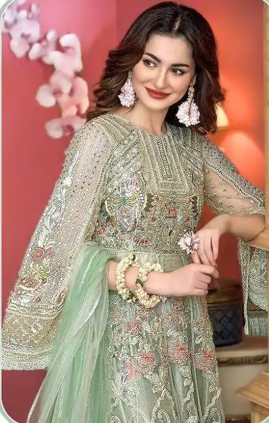 FC 241 Green Color Heavy Net Sequence Embroidery Sharara Suit Wedding, Party, Festive Expected Delivery 4-6 Working Days  @2399/- | Casual Suits, Jump Suits, Creative suits, Designer Suits, Palazzo Suits, Party Wear Suits, Patiala Suits, Salwar suit, Straight Suits