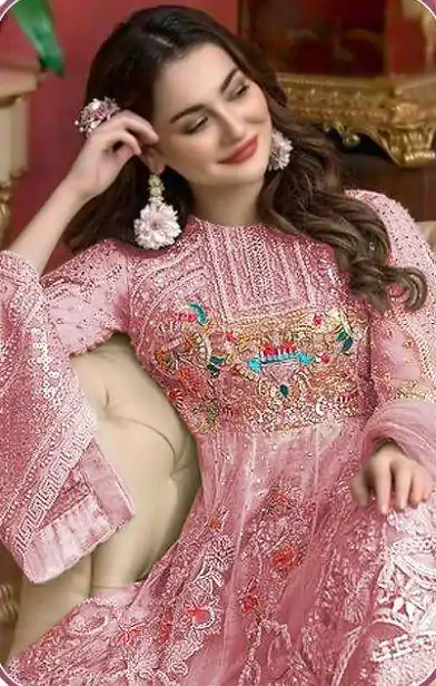 FC 241 Pink Color Heavy Net Sequence Embroidery Sharara Suit Wedding, Party, Festive Expected Delivery 4-6 Working Days  @2399/- | Casual Suits, Jump Suits, Creative suits, Designer Suits, Palazzo Suits, Party Wear Suits, Patiala Suits, Salwar suit, Straight Suits