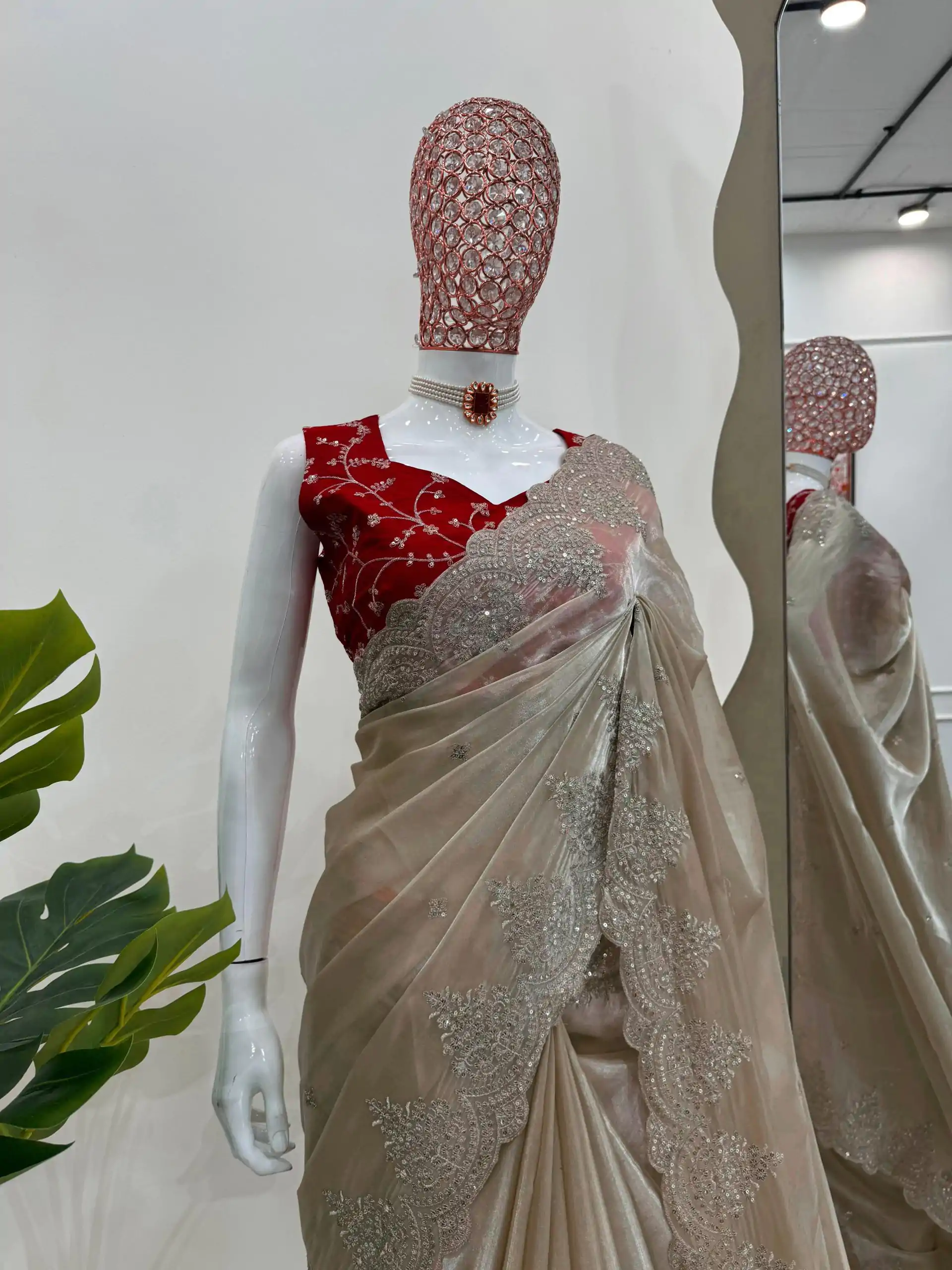 KD 500 Golden Color Jimmy choo Thread Sequence Work Saree Casual, Party, Wedding, Festive, Events Etc.  Expected Delivery  4-6 Working Days @2099/- Only | Embroidered Sarees, Bollywood Sarees, Creative Sarees, Designer Sarees, Ethnic Saree, Modern Digital sarees, Party Wear Sarees, Sarees