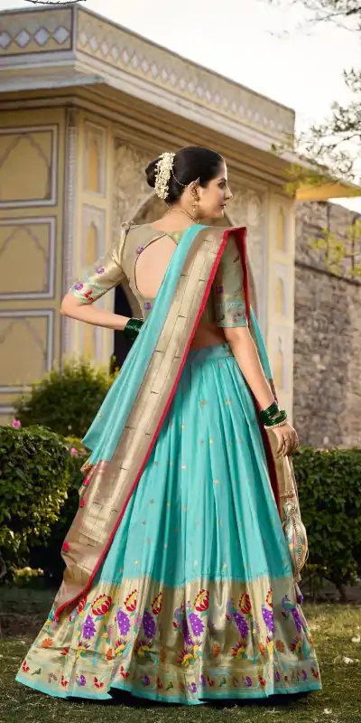 LNB 2021 Sky Blue Jacquard Silk Weaving Zari Lehenga Choli Festive Party Wedding, Events etc. Delivery 4-6 Working Days @3499/- | Bollywood Lehenga, Creative Lehenga, Designer Lehenga, Embroidered Lehenga, Lehenga, Party Wear Lehenga