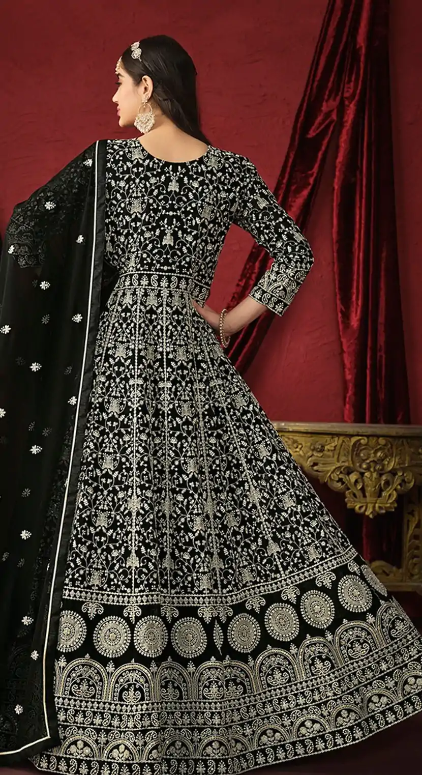 FC DANI 2911 Black Color Georgette Embroidery Salwar Suit Wedding, Party, Festive events, Expected Delivery  4-6 Working Days @3399 | Casual Suits, Creative suits, Designer Suits, Palazzo Suits, Party Wear Suits, Patiala Suits, Salwar suit, Straight Suits
