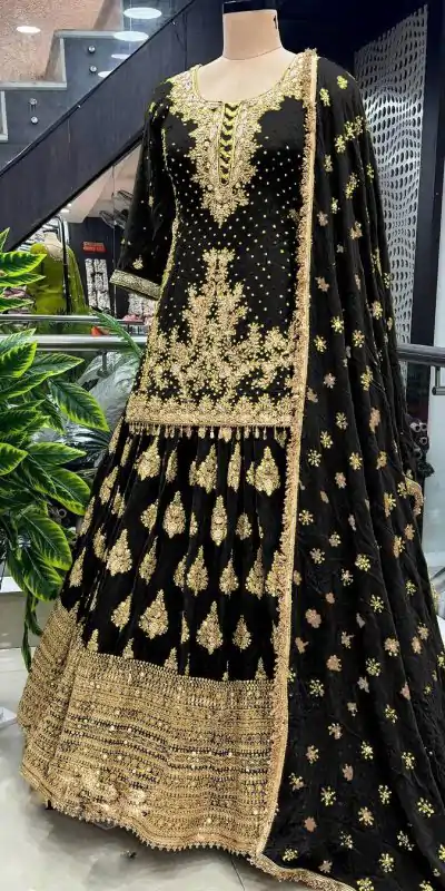 NSR 806 C Green Color Pure Chinnon Silk Embroidery Lehenga Choli Casual, Party Festive, Events Etc. Expected Delivery 4-6 Working Days @2199/- | Creative Lehenga, Bollywood Lehenga, Designer Lehenga, Embroidered Lehenga, Lehenga, Party Wear Lehenga, Straight Suits