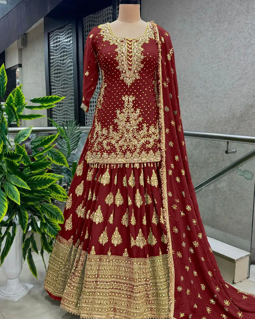 NSR 806 Red Color Pure Chinnon Silk Embroidery Lehenga Choli Casual, Party Festive, Events Etc. Expected Delivery 4-6 Working Days @2199/- | Creative Lehenga, Bollywood Lehenga, Designer Lehenga, Embroidered Lehenga, Lehenga, Party Wear Lehenga, Straight Suits