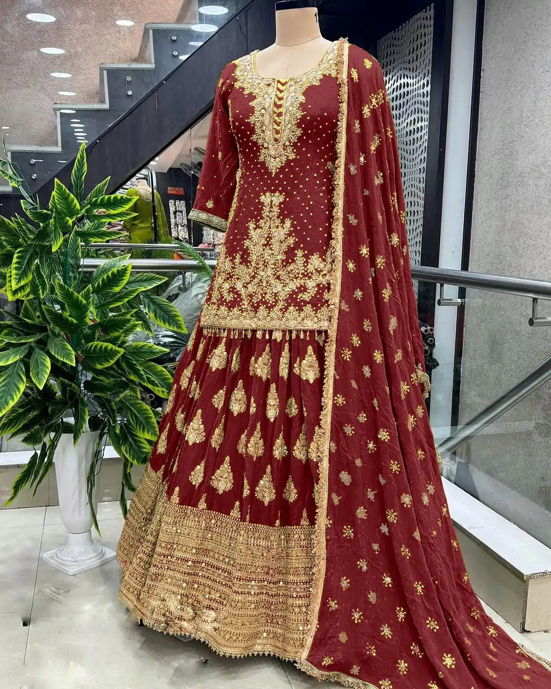 NSR 806 Red Color Pure Chinnon Silk Embroidery Lehenga Choli Casual, Party Festive, Events Etc. Expected Delivery 4-6 Working Days @2199/- | Creative Lehenga, Bollywood Lehenga, Designer Lehenga, Embroidered Lehenga, Lehenga, Party Wear Lehenga, Straight Suits