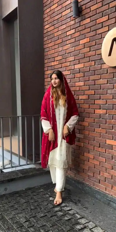 AD 170 White Color Georgette Embroidery Work Sharara Suit Casual, Wedding, Party, Festive, Events Etc. Expected Delivery 4-6 Working Days @1999/- | Casual Suits, Jump Suits, Creative suits, Designer Suits, Palazzo Suits, Party Wear Suits, Patiala Suits, Salwar suit, Straight Suits