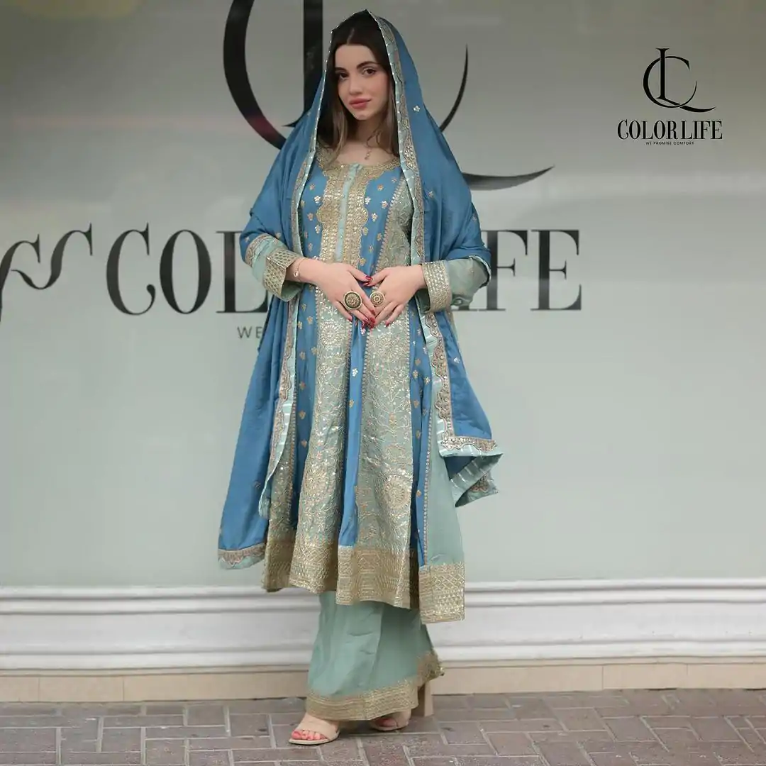 KF 1649 Firozi Color Georgette Sequences Embroidered Salwar Suit Wedding, Party, Festive, Events Etc.  Expected Delivery 4-6 Working Days @2999/-Only | Casual Suits, Creative suits, Designer Suits, Palazzo Suits, Party Wear Suits, Salwar suit, Straight Suits