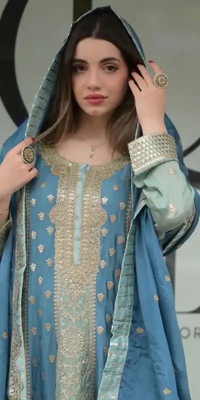 KF 1649 Firozi Color Georgette Sequences Embroidered Salwar Suit Wedding, Party, Festive, Events Etc. Expected Delivery 4-6 Working Days @2999/-Only | Casual Suits, Creative suits, Designer Suits, Palazzo Suits, Party Wear Suits, Salwar suit, Straight Suits