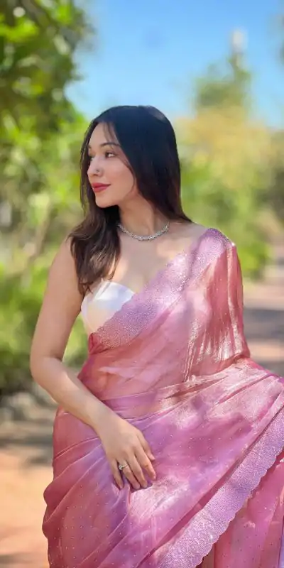 DF Burberry Onion Color Burberry Silk Diamond Sequins Saree Casual, Party Wear, Wedding, Events Etc Delivery Expected.4-6 Working Days 1899/- | Embroidered Sarees, Bollywood Sarees, Creative Sarees, Designer Sarees, Ethnic Saree, Modern Digital sarees, Party Wear Sarees, Sarees