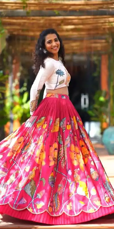 PC 417 Pink Color Pure Cotton Kalamkari Printed Lehenga Choli Casual, Party Wear, Events, Festivals Wear Expected Delivery 4-6 Working Days @2129/- | Creative Lehenga, Bollywood Lehenga, Designer Lehenga, Embroidered Lehenga, Lehenga, Party Wear Lehenga