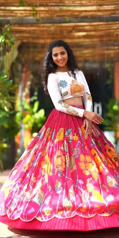 PC 417 Pink Color Pure Cotton Kalamkari Printed Lehenga Choli Casual, Party Wear, Events, Festivals Wear Expected Delivery 4-6 Working Days @2129/- | Creative Lehenga, Bollywood Lehenga, Designer Lehenga, Embroidered Lehenga, Lehenga, Party Wear Lehenga
