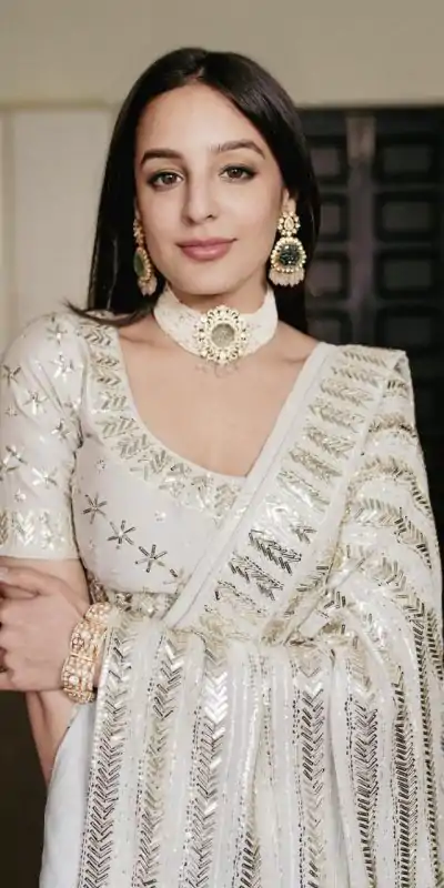 DF 3377 White Color Georgette Embroidery Sequins Saree Casual, Party Wear, Wedding, Events Etc Delivery Expected.4-6 Working Days 1799/- | Bollywood Sarees, Creative Sarees, Designer Sarees, Embroidered Sarees, Ethnic Saree, Modern Digital sarees, Party Wear Sarees, Sarees