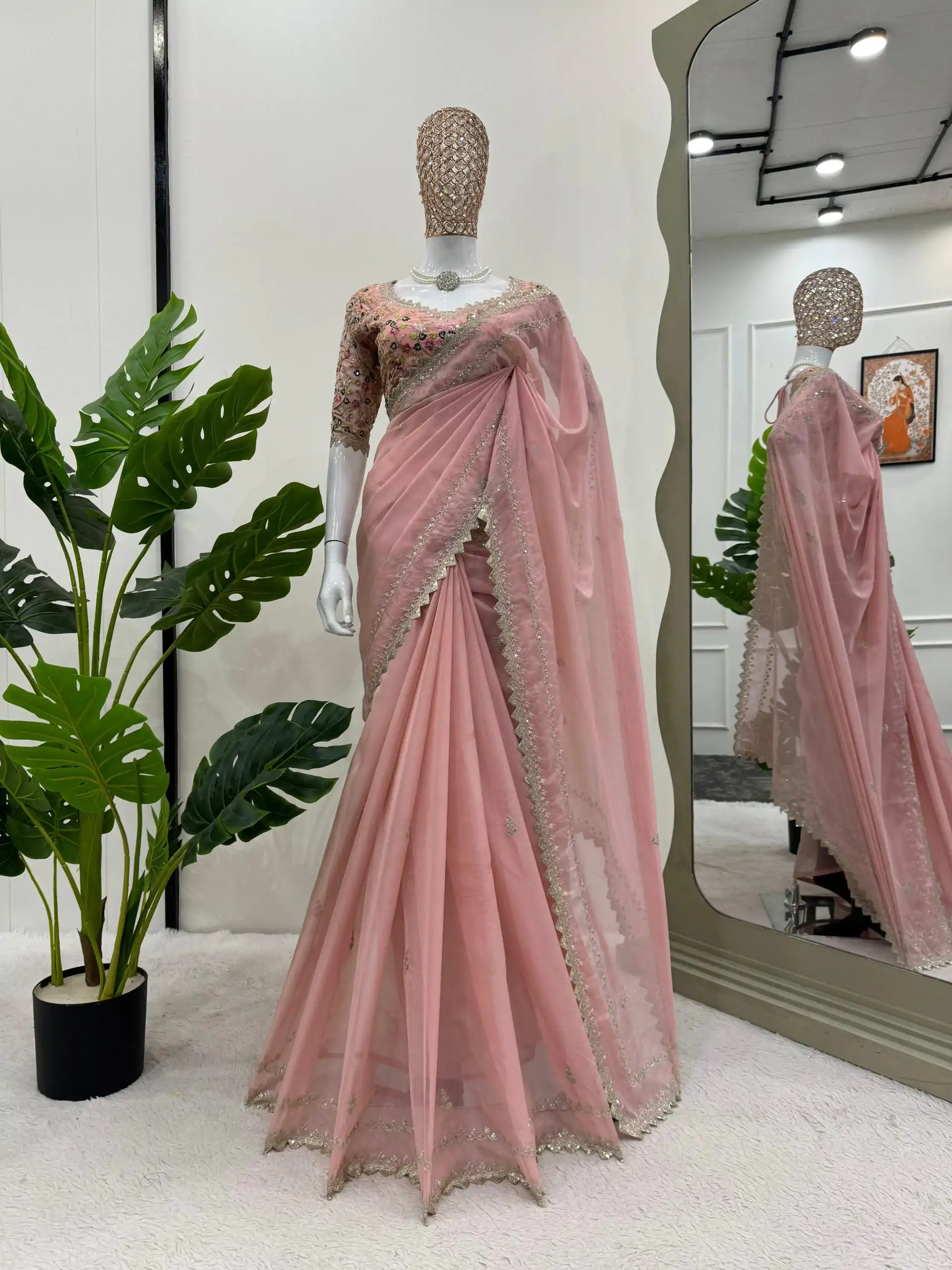 KD 497 Peach Color Tabby Silk Thread Sequence Salwar Suit Casual, Party, Wedding, Festive, Events Etc. Expected Delivery 4-6 Working Days @2049/- | Casual Suits, Creative suits, Designer Suits, Palazzo Suits, Party Wear Suits, Patiala Suits, Salwar suit, Straight Suits