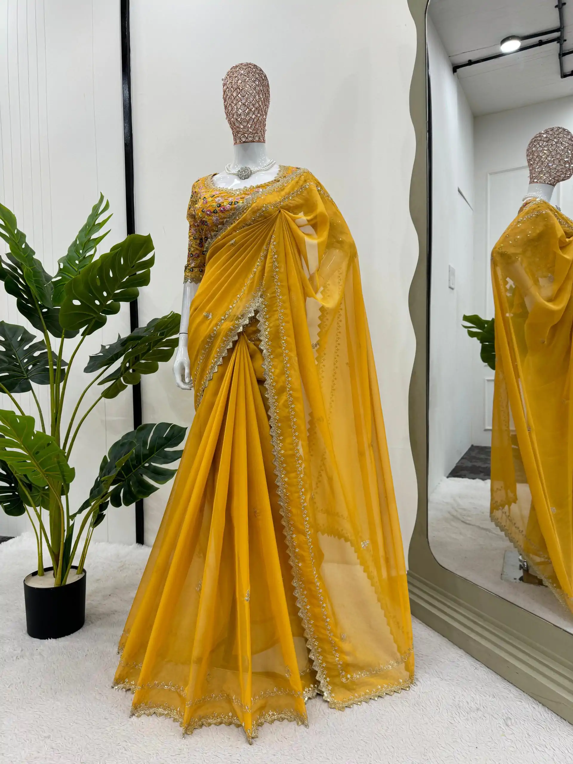 KD 497 Yellow Color Tabby Silk Thread Sequence Salwar Suit Casual, Party, Wedding, Festive, Events Etc. Expected Delivery 4-6 Working Days @2049/- | Casual Suits, Creative suits, Designer Suits, Palazzo Suits, Party Wear Suits, Patiala Suits, Salwar suit, Straight Suits