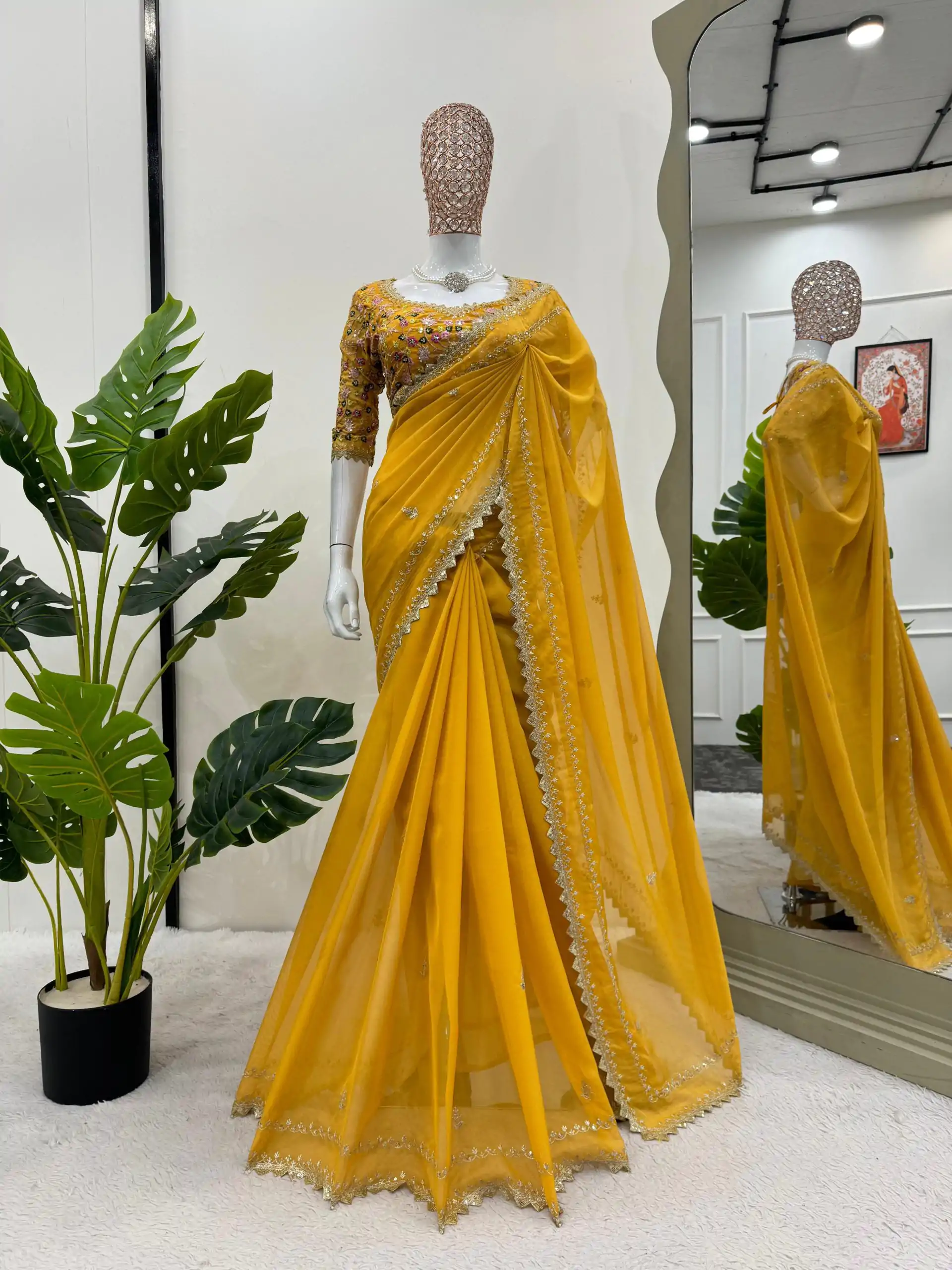 KD 497 Yellow Color Tabby Silk Thread Sequence Salwar Suit Casual, Party, Wedding, Festive, Events Etc. Expected Delivery 4-6 Working Days @2049/- | Casual Suits, Creative suits, Designer Suits, Palazzo Suits, Party Wear Suits, Patiala Suits, Salwar suit, Straight Suits