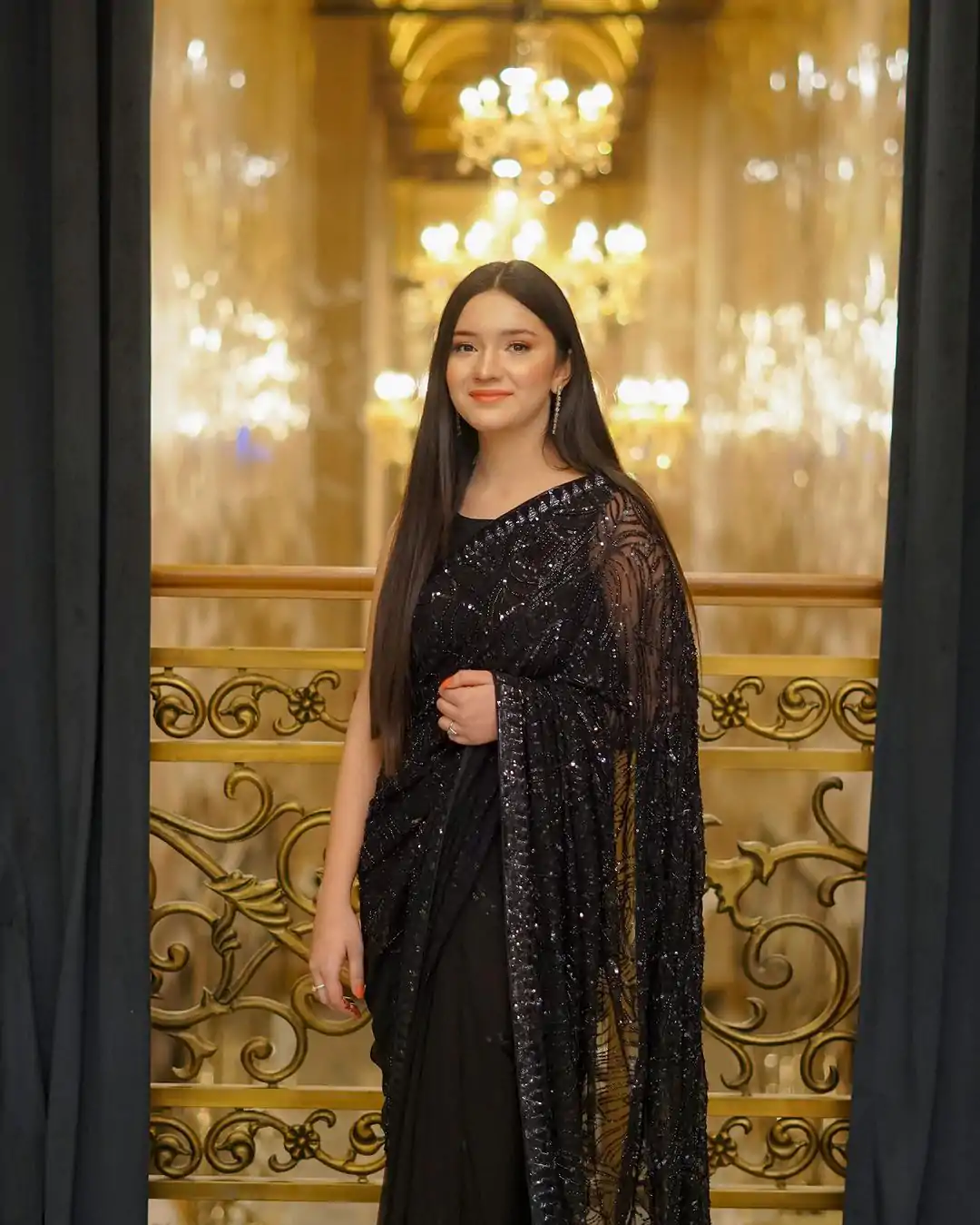 DF 3353 Black Color Georgette Sequins Lace border on Saree Casual, Party Wear, Wedding, Events Etc Delivery Expected.4-6 Working Days 1699/- | Bollywood Sarees, Creative Sarees, Designer Sarees, Embroidered Sarees, Ethnic Saree, Modern Digital sarees, Party Wear Sarees, Sarees