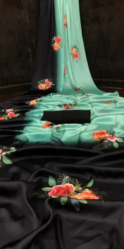 Veechis FLORAL Blue Color Heavy Devsena Soft Silk Beautiful Digital Printed Saree Casual, Party Festive, Events. Expected Delivery 4-6 Working Days @1499 | Bollywood Sarees, Creative Sarees, Designer Sarees, Embroidered Sarees, Modern Digital sarees, Party Wear Sarees, Sarees