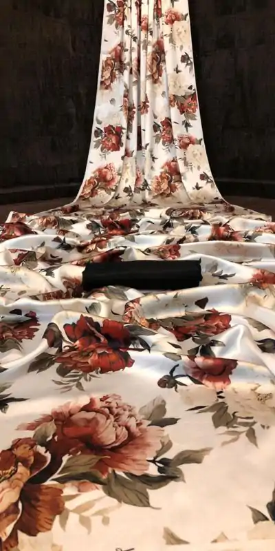 Veechis FLORAL Cream Color Heavy Devsena Soft Silk Beautiful Digital Printed Saree Casual, Party Festive, Events. Expected Delivery 4-6 Working Days @1499 | Bollywood Sarees, Creative Sarees, Designer Sarees, Embroidered Sarees, Modern Digital sarees, Party Wear Sarees, Sarees