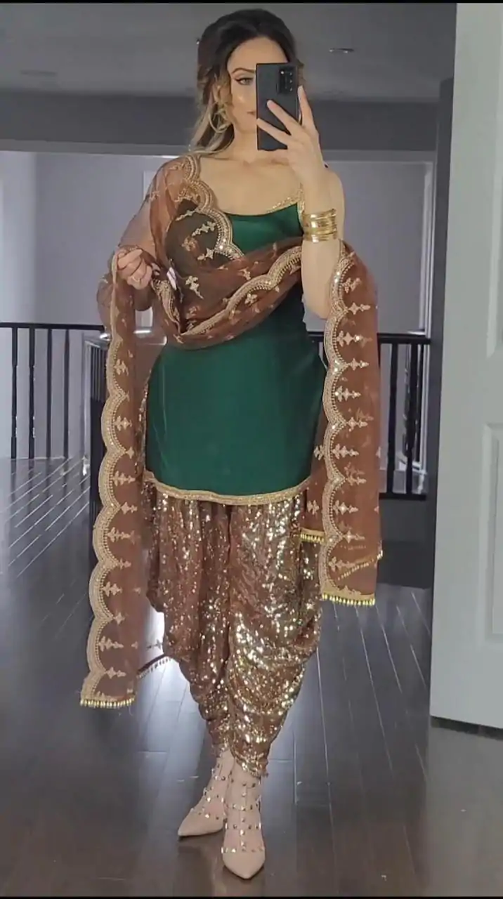 MF 245 Green Color Faux Georgette Embroidery Salwar Suit  Wedding, Party, Festive, Events Etc. Expected 4-6 Working Days @2099/- | Casual Suits, Creative suits, Designer Suits, Palazzo Suits, Party Wear Suits, Patiala Suits, Salwar suit, Straight Suits