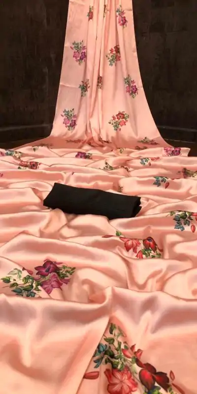 Veechis FLORAL Orange Color Heavy Devsena Soft Silk Beautiful Digital Printed Saree Casual, Party Festive, Events. Expected Delivery 4-6 Working Days @1499 | Bollywood Sarees, Creative Sarees, Designer Sarees, Embroidered Sarees, Modern Digital sarees, Party Wear Sarees, Sarees