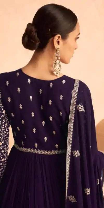 FC ASHIRWAD 9486 Violet Color Faux Georgette Embroidery Anarkali Suit Wedding, Party, Festive Expected Delivery 4-6 Working Days @2499/- | Casual Suits, Jump Suits, Creative suits, Designer Suits, Palazzo Suits, Party Wear Suits, Patiala Suits, Salwar suit, Straight Suits