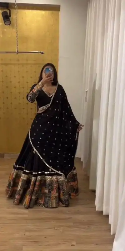 ZSR 3072 Black Color Georgette Embroidery Sequence Lehenga Choli Lehenga Choli Wedding, Party, Events Etc. Expected Delivery 4-6 Working Days 1949/- | Creative Lehenga, Bollywood Lehenga, Designer Lehenga, Embroidered Lehenga, Lehenga, Party Wear Lehenga