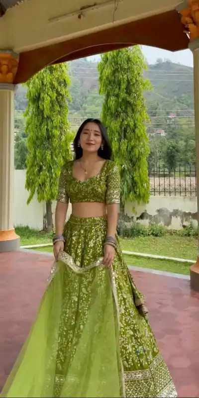 ZSR 3071 Green Color Georgette Embroidery Sequence Lehenga Choli Lehenga Choli Wedding, Party, Events Etc. Expected Delivery 4-6 Working Days 2299/- | Bollywood Lehenga, Creative Lehenga, Designer Lehenga, Embroidered Lehenga, Lehenga, Party Wear Lehenga