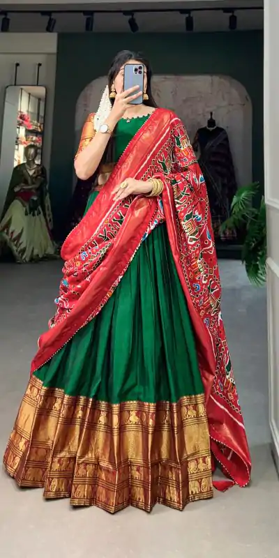 LNB 2040 Green Color Narayan Pet Zari Weaving Lehenga Choli Choli Festive Party Wedding, Events etc. Delivery 4-6 Working Days @1899/- | Bollywood Lehenga, Creative Lehenga, Designer Lehenga, Embroidered Lehenga, Lehenga, Party Wear Lehenga
