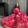 Grand Pink Color Georgette Silk Amazing Printed Lehenga Choli