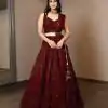 RC 215 Maroon Color Heavy Georgette Embroidery Sequins Lehenga Choli Casual, Party Wedding, Festive, Events Etc. Delivery  4-6 Working Days 1999/- | Bollywood Lehenga, Creative Lehenga, Designer Lehenga, Embroidered Lehenga, Lehenga, Party Wear Lehenga