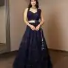 RC 215 Navy Blue Color Heavy Georgette Embroidery Sequins Lehenga Choli Casual, Party Wedding, Festive, Events Etc. Delivery  4-6 Working Days 1999/- | Bollywood Lehenga, Creative Lehenga, Designer Lehenga, Embroidered Lehenga, Lehenga, Party Wear Lehenga