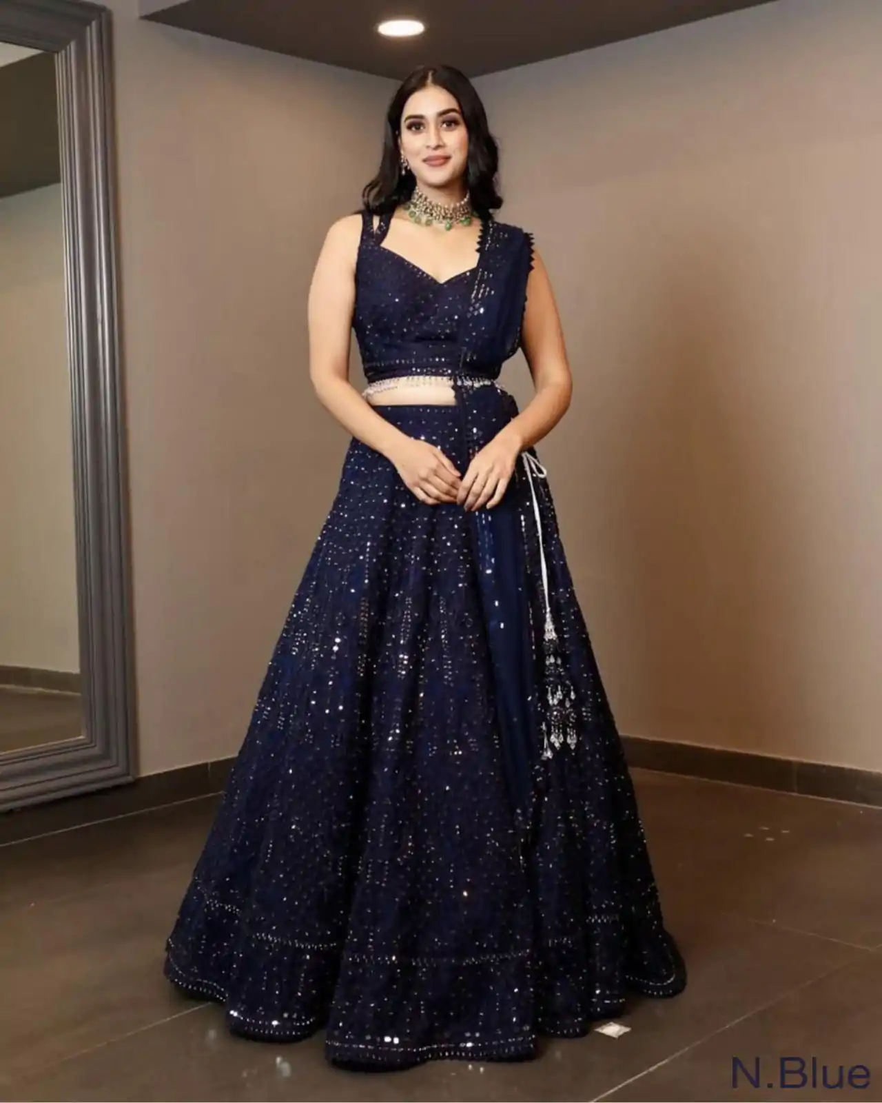 RC 215 Navy Blue Color Heavy Georgette Embroidery Sequins Lehenga Choli Casual, Party Wedding, Festive, Events Etc. Delivery  4-6 Working Days 1999/- | Bollywood Lehenga, Creative Lehenga, Designer Lehenga, Embroidered Lehenga, Lehenga, Party Wear Lehenga