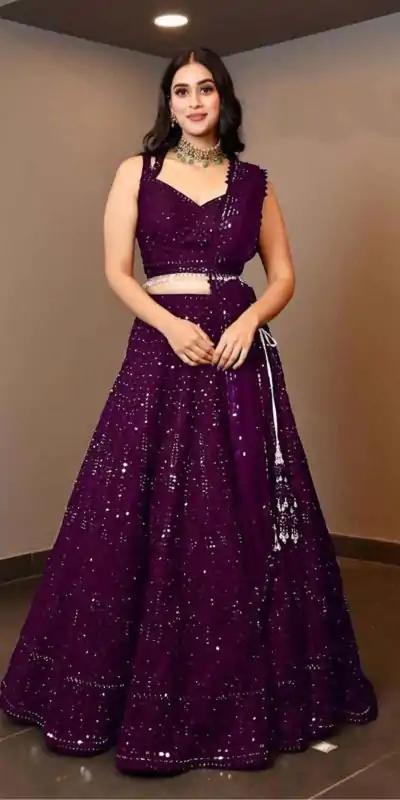 RC 215 Purple Color Heavy Georgette Embroidery Sequins Lehenga Choli Casual, Party Wedding, Festive, Events Etc. Delivery  4-6 Working Days 1999/- | Bollywood Lehenga, Creative Lehenga, Designer Lehenga, Embroidered Lehenga, Lehenga, Party Wear Lehenga
