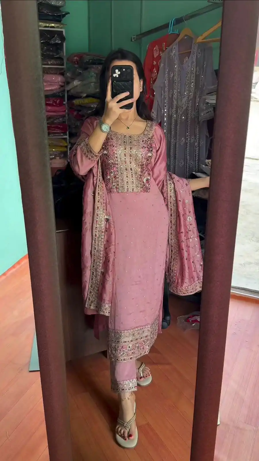 AD 163 Pink Color Chinon Silk Embroidery Work Sharara Suit Casual, Wedding, Party, Festive, Events Etc. Expected Delivery 4-6 Working Days @2249/- | Casual Suits, Jump Suits, Creative suits, Designer Suits, Palazzo Suits, Party Wear Suits, Patiala Suits, Salwar suit, Straight Suits