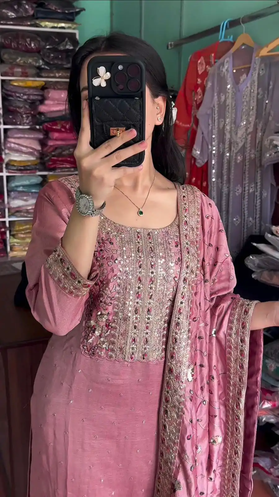 AD 163 Pink Color Chinon Silk Embroidery Work Sharara Suit Casual, Wedding, Party, Festive, Events Etc. Expected Delivery 4-6 Working Days @2249/- | Casual Suits, Jump Suits, Creative suits, Designer Suits, Palazzo Suits, Party Wear Suits, Patiala Suits, Salwar suit, Straight Suits