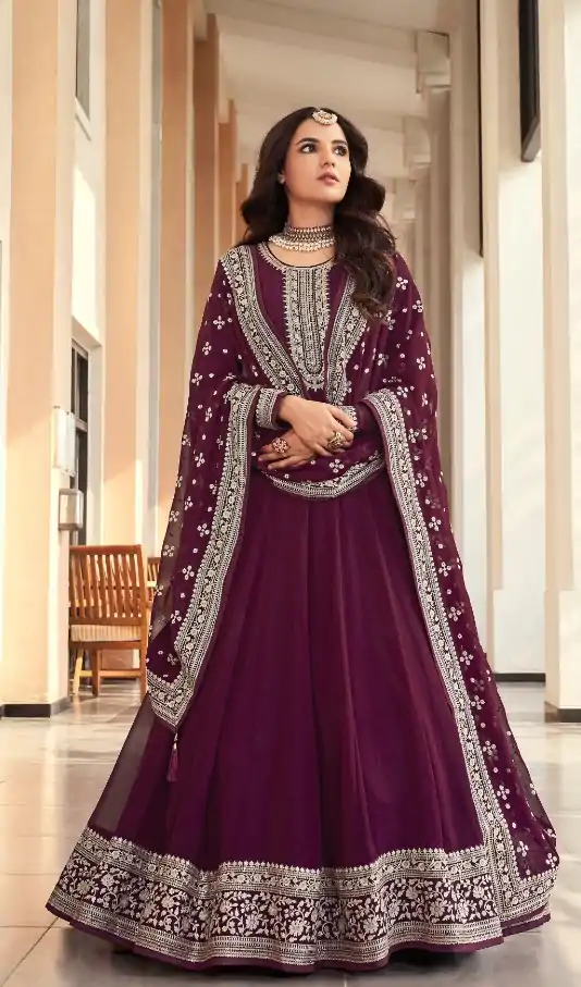 FC AM 16063 Wine Color Vaishnavi Net Embroidery Salwar Suit Wedding, Party, Festive events, Expected Delivery  4-6 Working Days @2649 | Casual Suits, Creative suits, Designer Suits, Palazzo Suits, Party Wear Suits, Patiala Suits, Salwar suit, Straight Suits