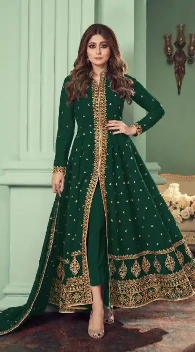 FC ASHIRWAD 8527 Green Color Heavy Georgette Embroidery Sharara Suit Wedding, Party, Festive Expected Delivery 4-6 Working Days  @2599/- | Casual Suits, Jump Suits, Creative suits, Designer Suits, Palazzo Suits, Party Wear Suits, Patiala Suits, Salwar suit, Straight Suits