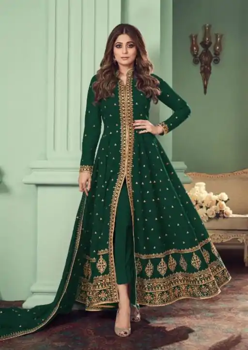 FC ASHIRWAD 8527 Green Color Heavy Georgette Embroidery Sharara Suit Wedding, Party, Festive Expected Delivery 4-6 Working Days  @2599/- | Casual Suits, Jump Suits, Creative suits, Designer Suits, Palazzo Suits, Party Wear Suits, Patiala Suits, Salwar suit, Straight Suits