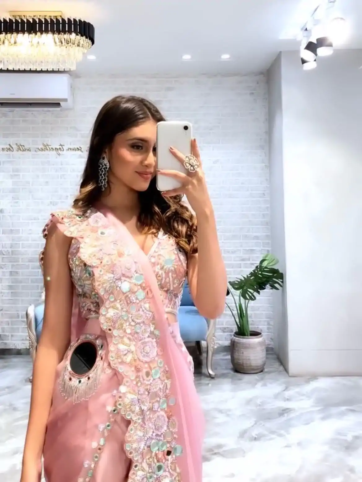 LG 607 Peach Color Georgette Embroidered Sequence Saree  Party, Wedding, Festive, Events Etc., Expected Delivery 4-6 Working Days@1899/- Only | Bollywood Sarees, Creative Sarees, Designer Sarees, Embroidered Sarees, Ethnic Saree, Party Wear Sarees, Sarees