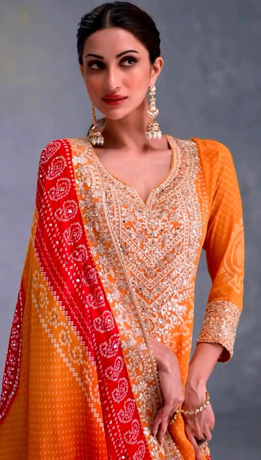 ZF 386 Yellow Color Chinnon Digital Printed Sequence Salwar Suit Casual, Wedding, Party, Events Etc. Expected Delivery 4-6 Working Days 2399/- | Casual Suits, Jump Suits, Creative suits, Designer Suits, Palazzo Suits, Party Wear Suits, Patiala Suits, Salwar suit, Straight Suits