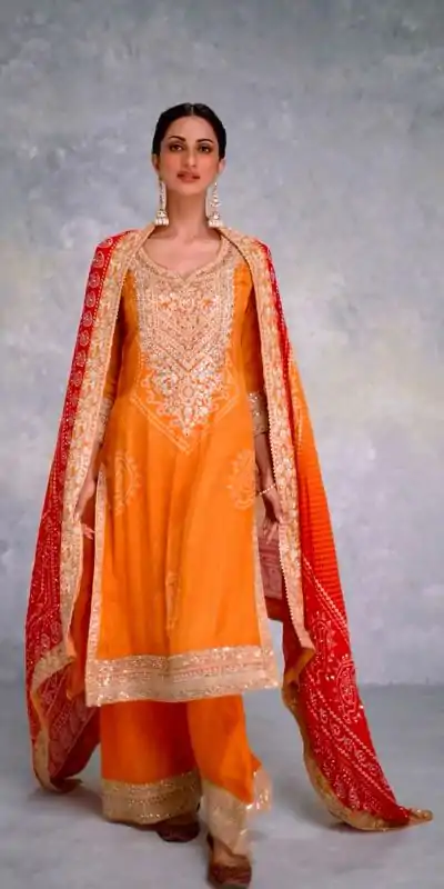 ZF 386 Yellow Color Chinnon Digital Printed Sequence Salwar Suit Casual, Wedding, Party, Events Etc. Expected Delivery 4-6 Working Days 2399/- | Casual Suits, Jump Suits, Creative suits, Designer Suits, Palazzo Suits, Party Wear Suits, Patiala Suits, Salwar suit, Straight Suits