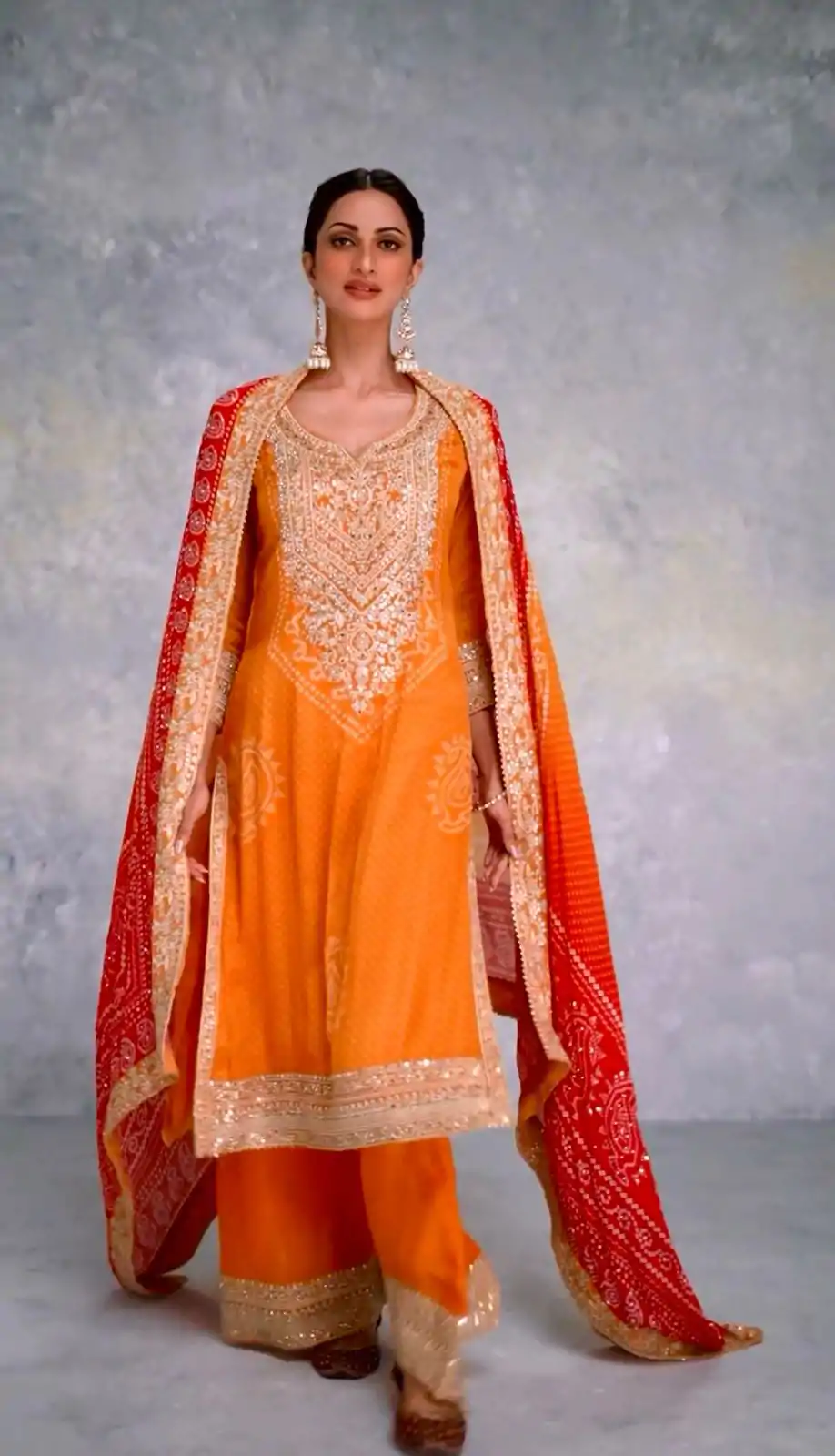 ZF 386 Yellow Color Chinnon Digital Printed Sequence Salwar Suit Casual, Wedding, Party, Events Etc. Expected Delivery 4-6 Working Days 2399/- | Casual Suits, Jump Suits, Creative suits, Designer Suits, Palazzo Suits, Party Wear Suits, Patiala Suits, Salwar suit, Straight Suits