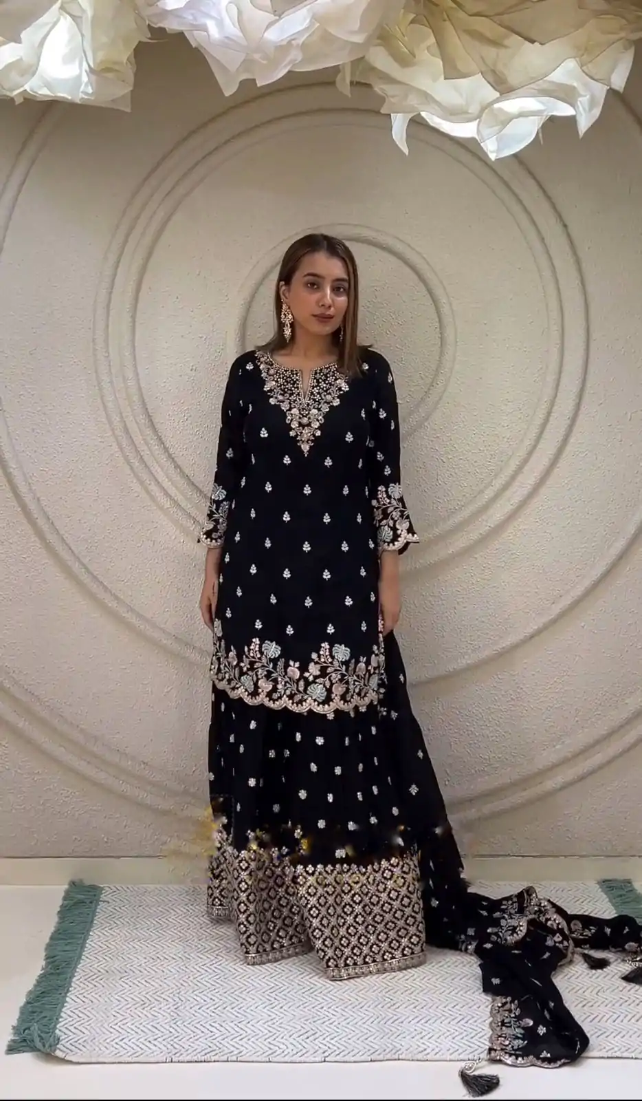 NSR 816 Black Color Pure Chinnon Silk Embroidery Sequence Salwar Suit Wedding, Party, Festive, Events Expected Delivery 4-6 Working Days @ 2399/- | Casual Suits, Jump Suits, Creative suits, Designer Suits, Palazzo Suits, Party Wear Suits, Patiala Suits, Salwar suit, Straight Suits