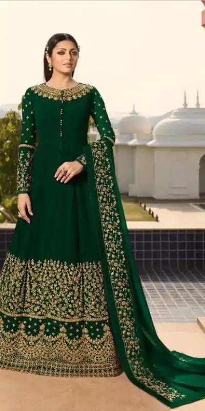 FC LT Nitya 3803 Green Color Georgette Cording Anarkali Suit Wedding, Party, Festive Expected Delivery 4-6 Working Days @1899/- | Anarkali Suits, Bollywood Anarkali, Creative-Anarkali, Designer Anarkali, Embroidered Anarkali, Party Wear Anarkali