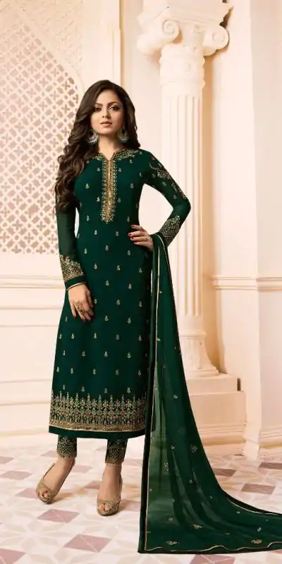 LT Nityaa 2603 Green Color Heavy Georgette Embroidery Salwar Suit Wedding, Party, Festive events, etc.  Expected Delivery  4-6 Working Days @2599/- | Casual Suits, Jump Suits, Creative suits, Designer Suits, Palazzo Suits, Party Wear Suits, Patiala Suits, Salwar suit, Straight Suits