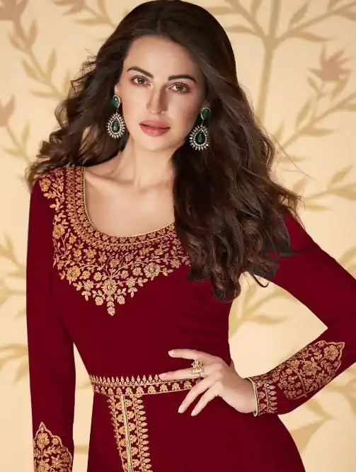 FC ASHIRWAD 7216 Red Color Georgette Embroidery Sharara Suit Wedding, Party, Festive Expected Delivery 4-6 Working Days @2299/- | Casual Suits, Jump Suits, Creative suits, Designer Suits, Palazzo Suits, Party Wear Suits, Patiala Suits, Salwar suit, Straight Suits