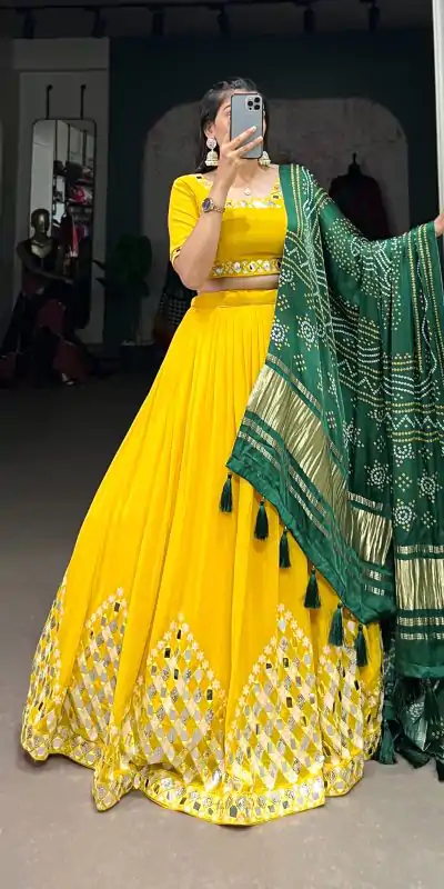 LNB 1733 Yellow Color Georgette Sequins Embroidery Lehenga Choli Festive Party Wedding, Events etc. Delivery 4-6 Working Days @4799/- | Bollywood Lehenga, Creative Lehenga, Designer Lehenga, Embroidered Lehenga, Lehenga, Party Wear Lehenga