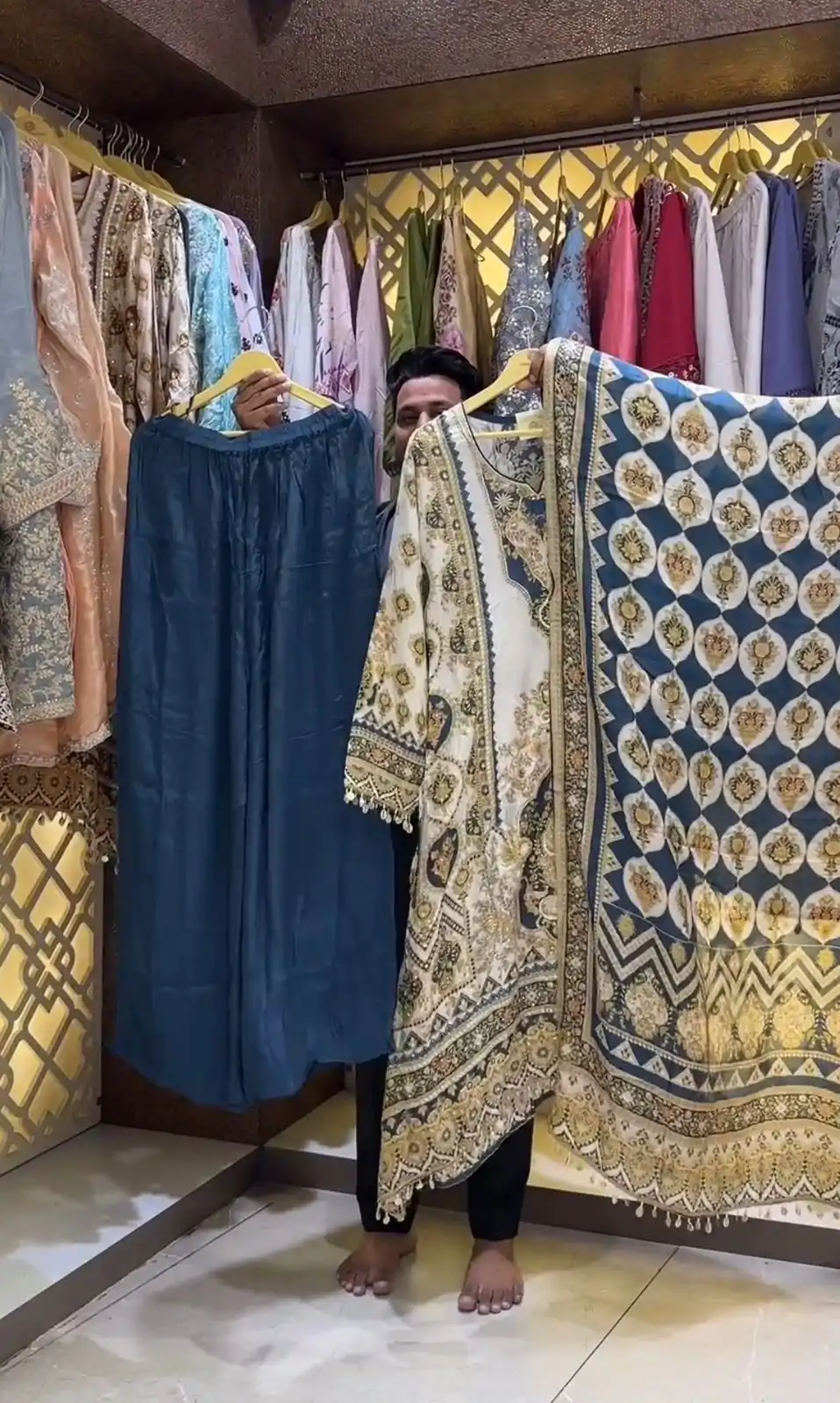 AD 166 Blue Color Chinon Silk Digital Printed Work Sharara Suit Casual, Wedding, Party, Festive, Events Etc. Expected Delivery 4-6 Working Days @1949/- | Casual Suits, Jump Suits, Creative suits, Designer Suits, Palazzo Suits, Party Wear Suits, Patiala Suits, Salwar suit, Straight Suits