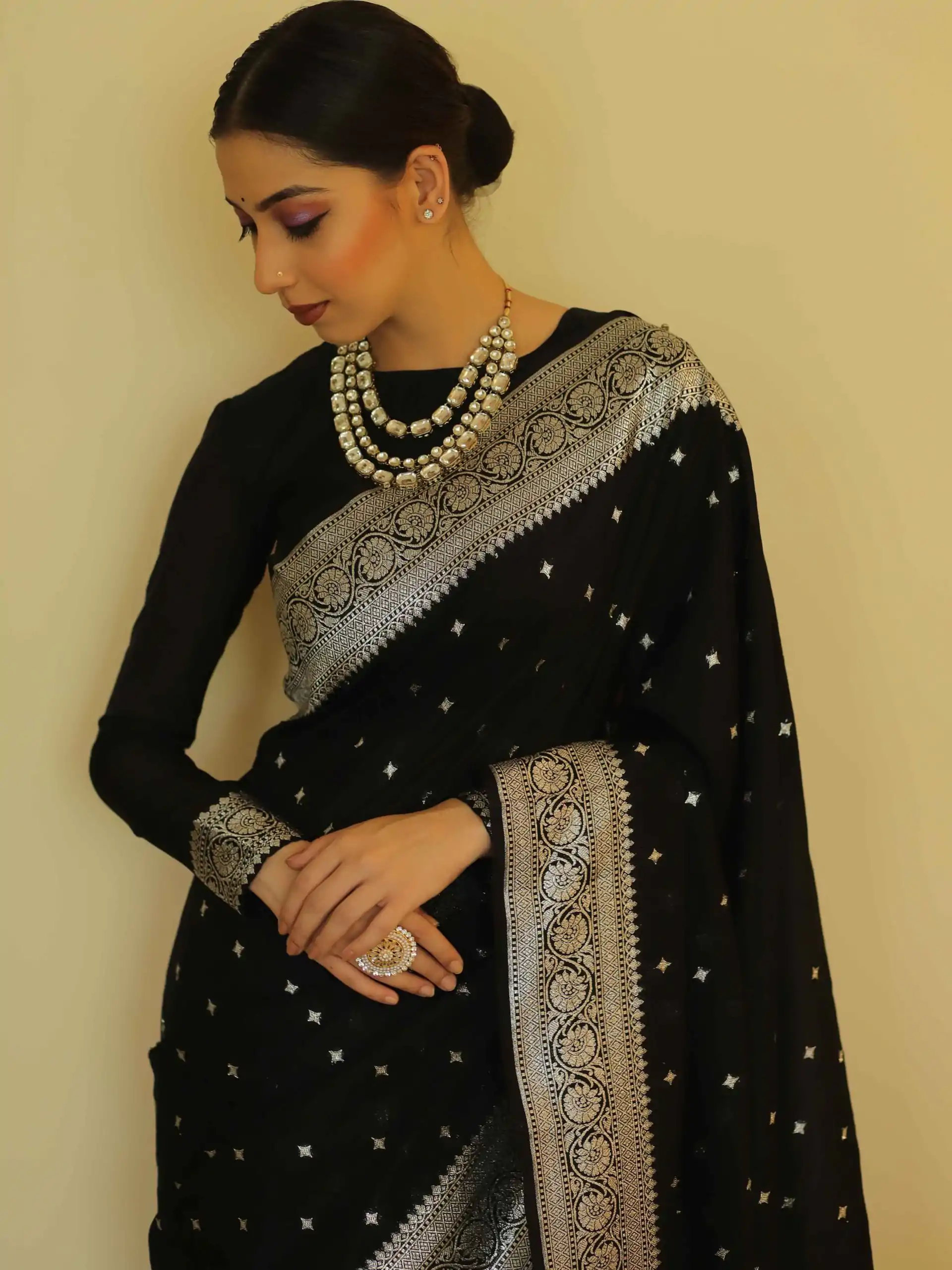 DDF Silver Black 4 Color Banarasi Soft Silk Ordinary Design Saree Casual, Party Wear, Events, Festivals Wear Etc. Expected Delivery 4-6 Working Days 1399/- | Embroidered Sarees, Bollywood Sarees, Creative Sarees, Designer Sarees, Ethnic Saree, Modern Digital sarees, Party Wear Sarees, Sarees