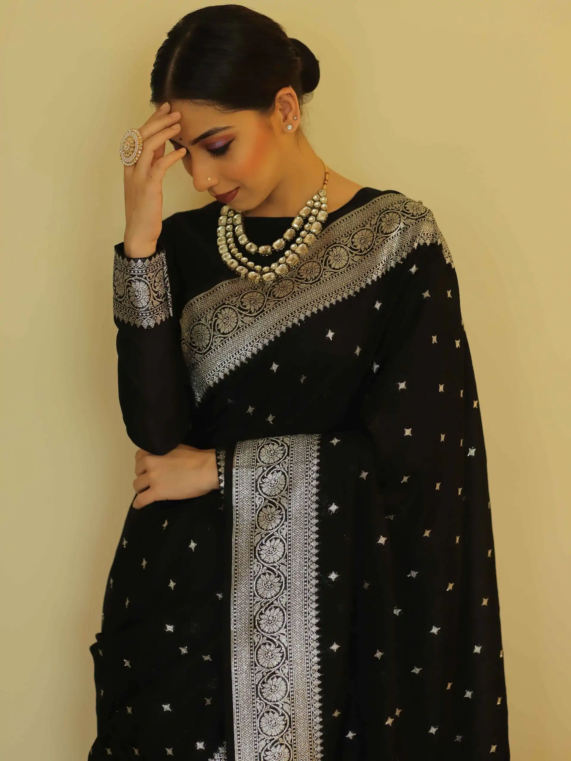DDF Silver Black 4 Color Banarasi Soft Silk Ordinary Design Saree Casual, Party Wear, Events, Festivals Wear Etc. Expected Delivery 4-6 Working Days 1399/- | Embroidered Sarees, Bollywood Sarees, Creative Sarees, Designer Sarees, Ethnic Saree, Modern Digital sarees, Party Wear Sarees, Sarees